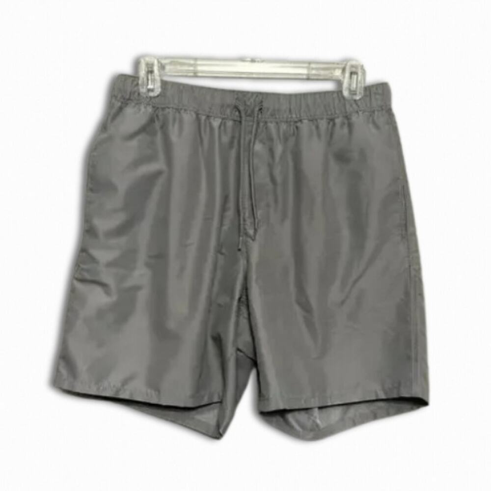 ASOS Swim Trunks Elastic Waistband Quick-Dry Adjustable Drawstring Gray 34 NWT